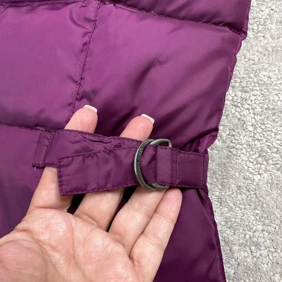 Eddie Bauer Womens Goose Down Puffer Vest Zip Snap Button Pockets Size XS Purple - Picture 8 of 12